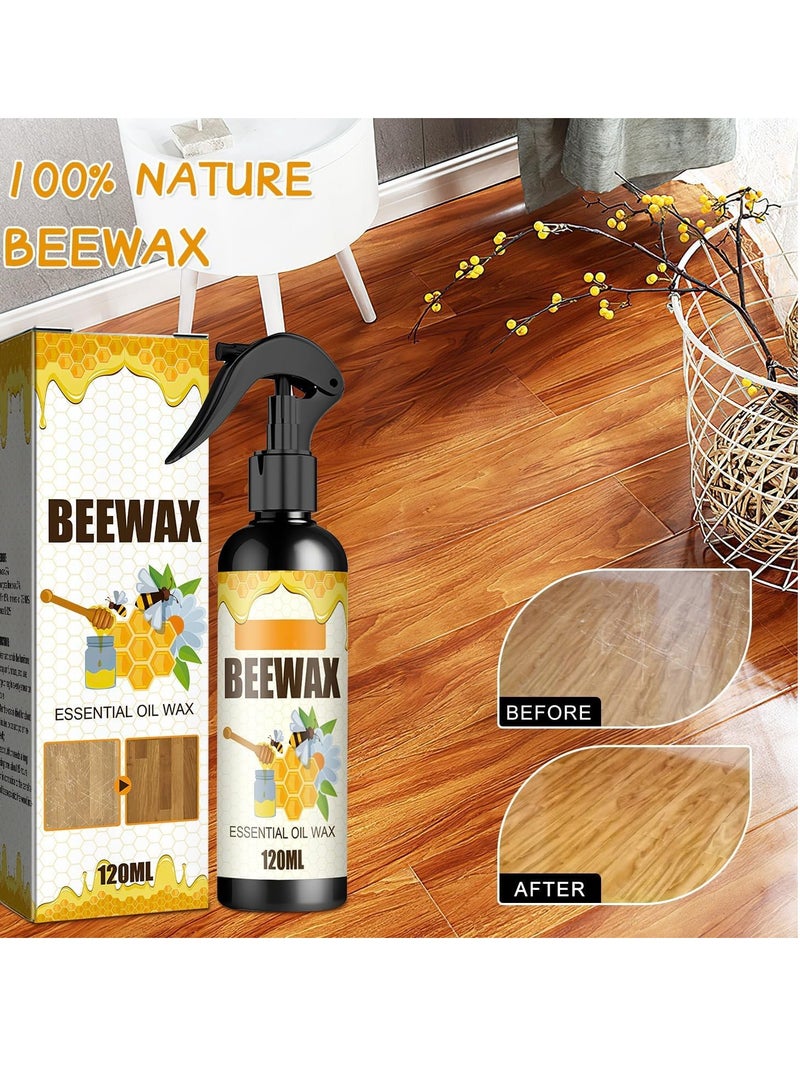 Excefore Natural Beeswax Spray, 2PCS Beeswax Furniture Polish and Cleaner, The Original Wood Seasoning Beeswax for Furniture, Floors, Tables, and Cabinets - Image 4
