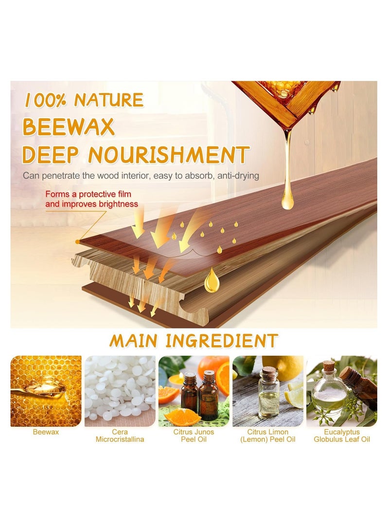 Excefore Natural Beeswax Spray, 2PCS Beeswax Furniture Polish and Cleaner, The Original Wood Seasoning Beeswax for Furniture, Floors, Tables, and Cabinets - Image 5