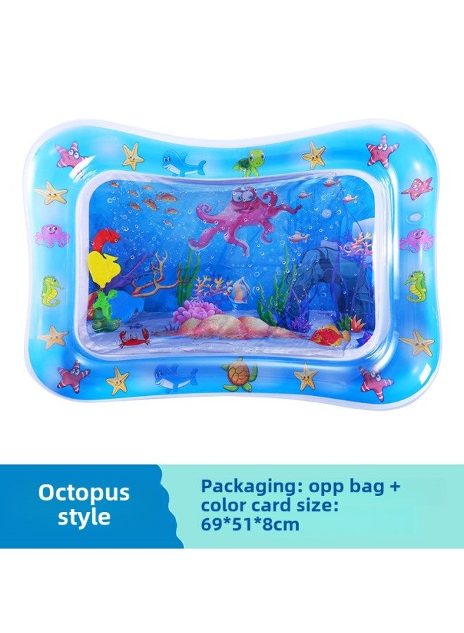 Baby Inflatable Pat Water Mat Marine Life Swimming Ring Climbing Mat Cushion Children Pat Water Mat Wholesale-Color:Octopus Style  - Image 1