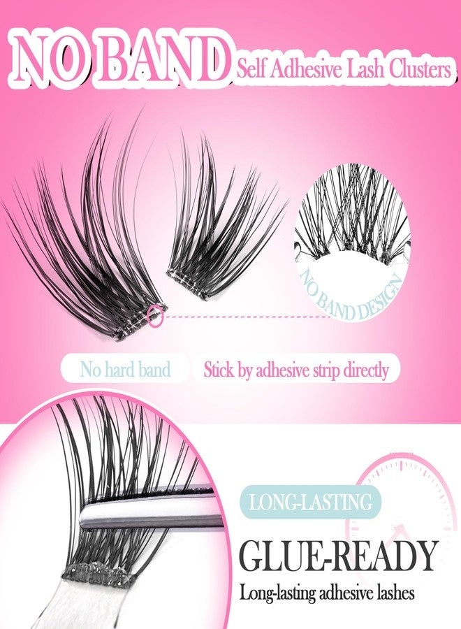 GAQQI Self Adhesive Lash Clusters, No Glue Eyelash Clusters 10-16mm Full & Volume Self Adhesive False Eyelashes, No Band Glueless Lashes - Image 3