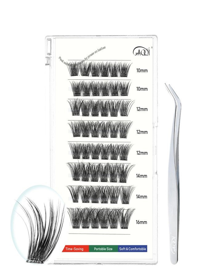 GAQQI Self Adhesive Lash Clusters, No Glue Eyelash Clusters 10-16mm Full & Volume Self Adhesive False Eyelashes, No Band Glueless Lashes - Image 1