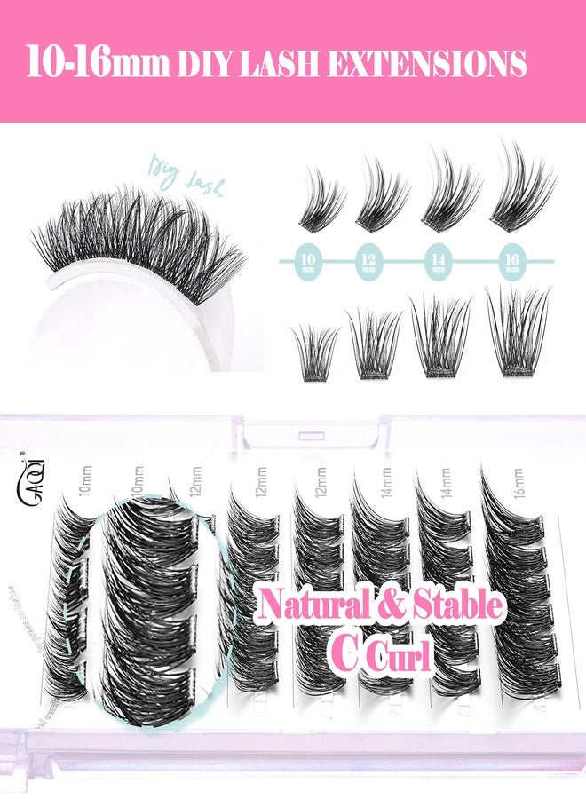 GAQQI Self Adhesive Lash Clusters, No Glue Eyelash Clusters 10-16mm Full & Volume Self Adhesive False Eyelashes, No Band Glueless Lashes - Image 5