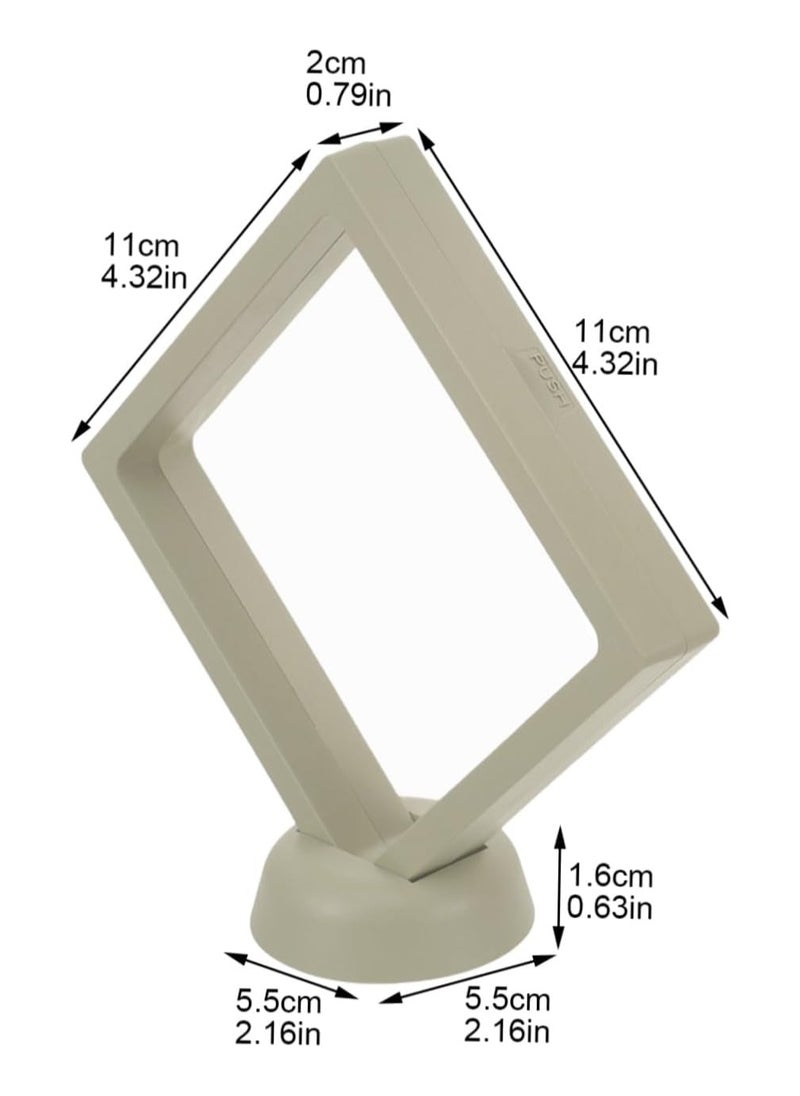 ELIKLIV - 【High-quality choice】3D display box set, a must-have for jewelry souvenir display, suitable for multiple scenes, transparent frame display box, suitable for rings, necklaces, bracelets, earrings, dust-proof challenge coin medal display, transparent PE film jewelry storage, anti-oxidation PE film accessories, toy doll display box, three-dimensional display box (pink*2 green*2) - Image 1