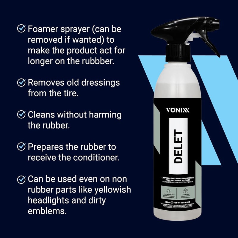 Vonixx إزالة منتج Vonixx Tire and Rubber Cleaner بسعة 500 مل - Image 3