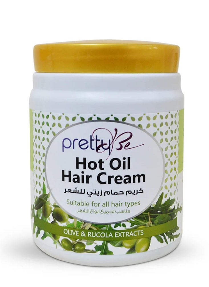 Pretty Be Hot Oil Hair Cream With Olive & Rucola Extracts Suitable For All Hair Types 1000ml 