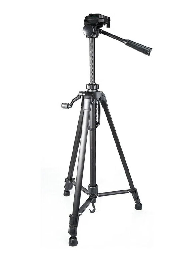 ELTRAZONE Aluminum Portable Tripod for DSLR Camera & Camcorder WF-3520 – Lightweight, Sturdy, Adjustable, and Compact Tripod for Photography, Video Recording, and Vlogging – Black  - Image 1