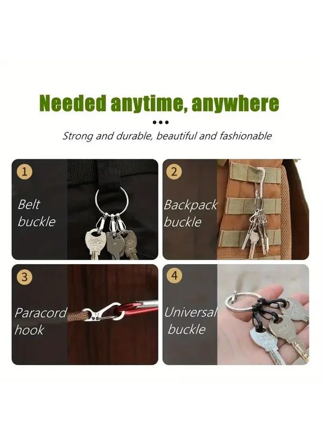 Heavy Duty Mini Clips 10pcs Black Secure Locking Spring Hooks For Keychain Backpack Camping - Image 5