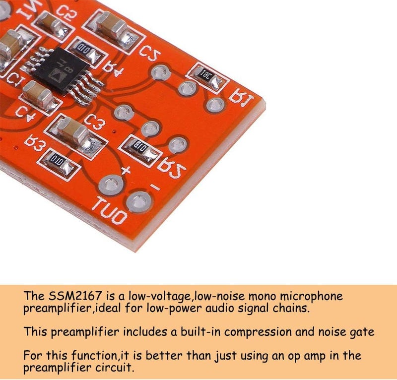 KOOBOOK 2Pcs SSM2167 Microphone Preamplifier Board Preamp COMP Compression Module DC 3V-5V - Image 5