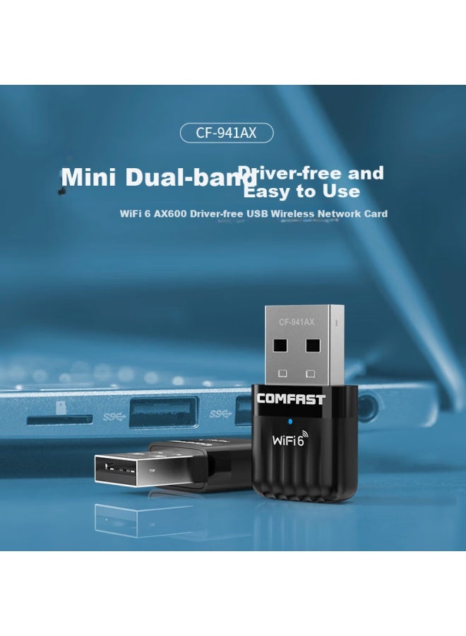 Comfast Cf-941ax Wifi6 Dual Band 5g Driver-free Usb Wireless Network Card Mini Ax600 Desktop Laptop External Wifi Receiver Transmitter - Image 1