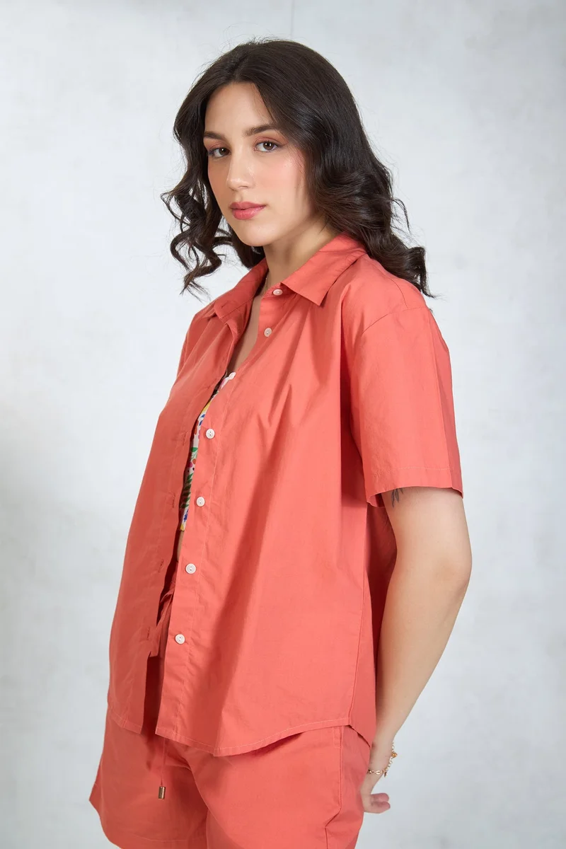 فيرجيو قمصان نسائية قطنية نصف كم للإجازات