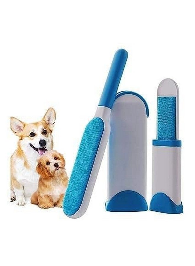 مزيل شعر الحيوانات الأليفة وفراء الحيوانات الأليفة - متعدد الأغراض، مزدوج الجوانب، ذاتي التنظيف وقابل لإعادة الاستخدام، مجموعة فرشاة تنظيف الملابس والأثاث والمنزل - Image 1