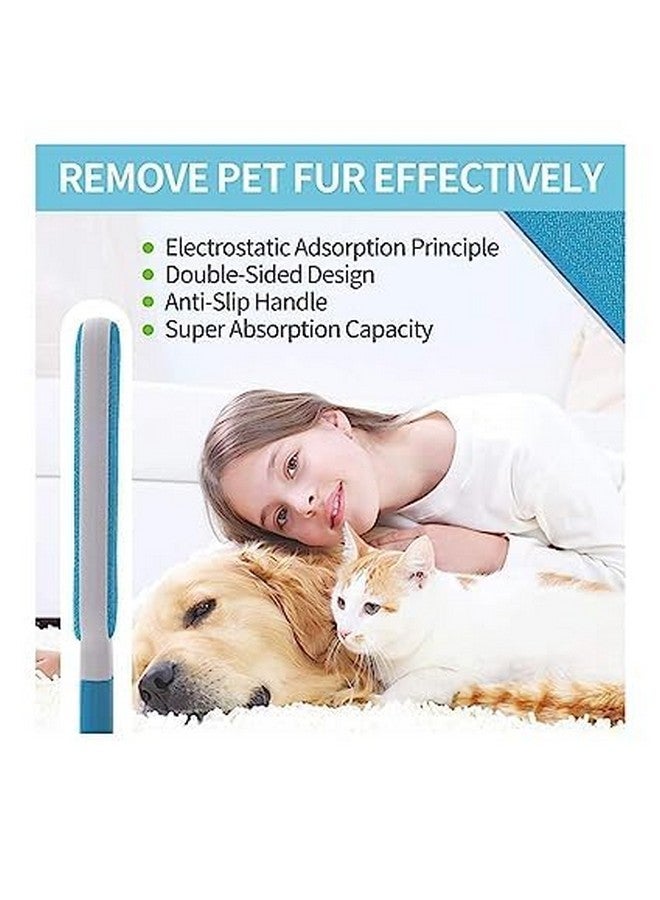 مزيل شعر الحيوانات الأليفة وفراء الحيوانات الأليفة - متعدد الأغراض، مزدوج الجوانب، ذاتي التنظيف وقابل لإعادة الاستخدام، مجموعة فرشاة تنظيف الملابس والأثاث والمنزل - Image 3