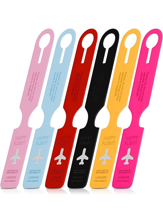 6 Pack Luggage Tags for Suitcases Travel Tags for Baggage  Bag Handbag Tags with Name ID Card Easily Identify Your Suitcase - Image 1