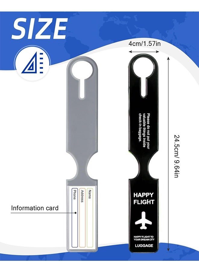 6 Pack Luggage Tags for Suitcases Travel Tags for Baggage  Bag Handbag Tags with Name ID Card Easily Identify Your Suitcase - Image 2