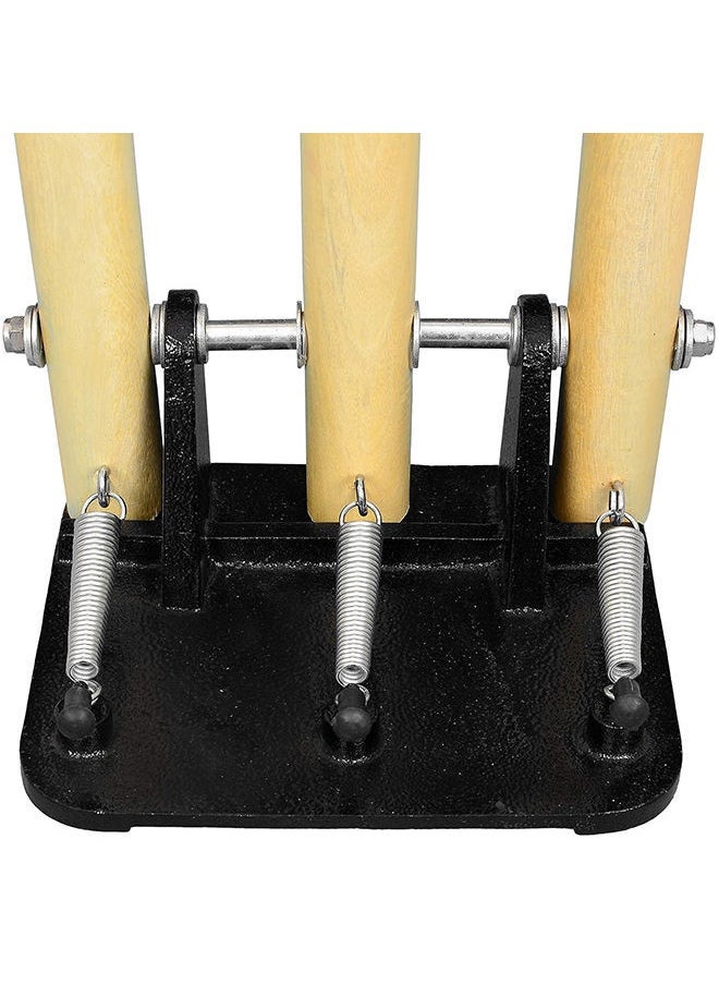 Generic Set of Wicket with Metal and Springed Base with One Bat and Two Balls  - Image 4