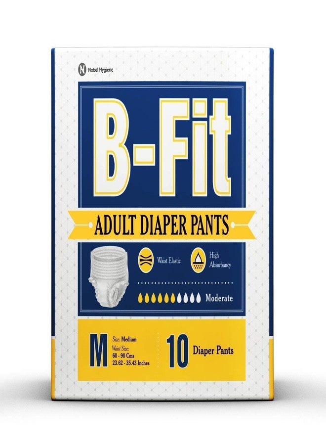 سنجي حفاضات سنجي نوبل هايجين بي-فيت للجنسين، حفاضات للكبار، سراويل قابلة للسحب، مقاس متوسط (10 قطع/عبوة)، المقاس: 24-36 بوصة، (عبوة من قطعتين) - Image 2