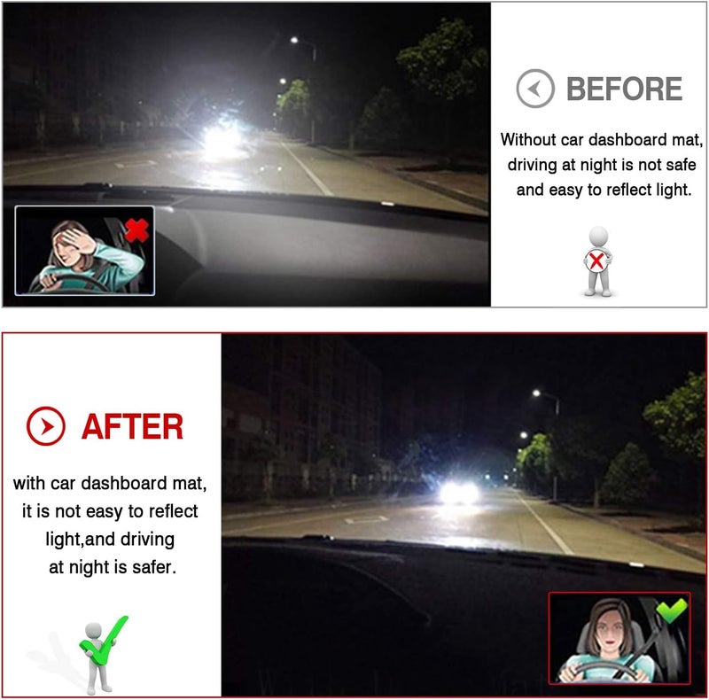 Autorder Dashboard Cover Mat for Mazda 3 2019-2024 Accessories Dash Cover Flannel Dash Mat Sunshade Glare UV Rays Protector (Without HUD) - Image 4