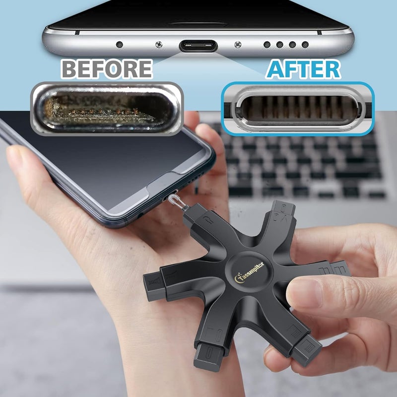 Tassmpitor for iPhone Cleaning Kit Phone Port Cleaner, Cleaner Kit for AirPod iPhone Pro Max, Cleaning Putty for Cell Phone Charging Port Lightning Charger Connector Cable Speaker, Repair Restore Tool - Image 2