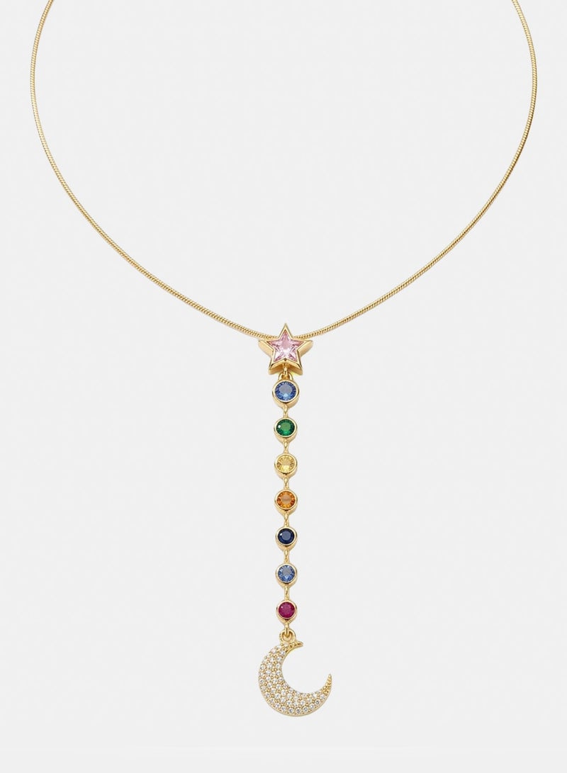 Urban Jewel Colorful Star Drop Necklace (Stainless Steel) - Image 2