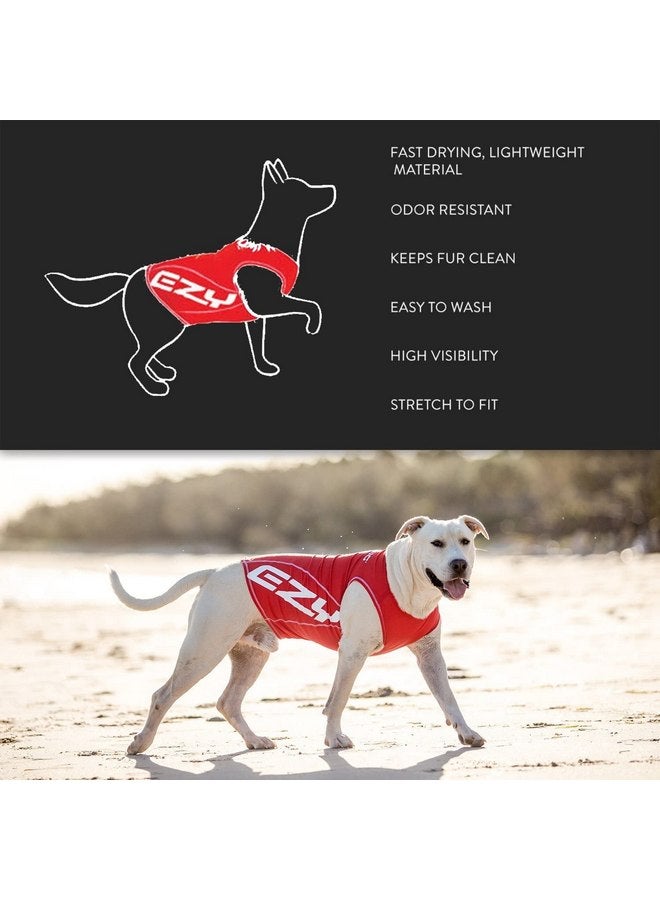 إيزي دوج سترة EzyDog Rashguard - قميص كلاب ممتاز يسمح باستخدام الماء طوال اليوم - تم اختباره لتوفير حماية من الأشعة فوق البنفسجية بنسبة 50+ - تصميم مبتكر لملاءمة مريحة ومحكمة (صغير، أحمر) - Image 3