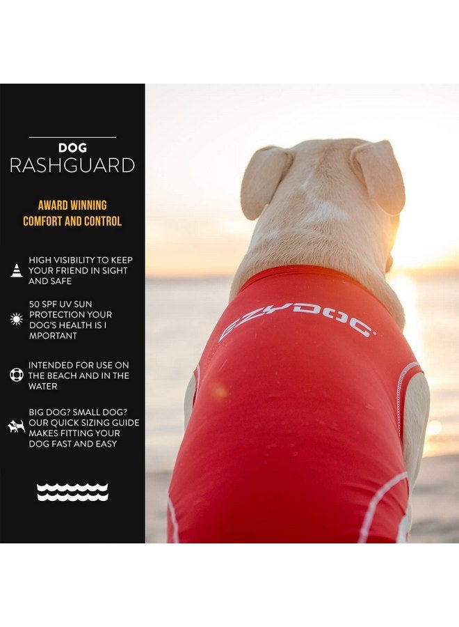 إيزي دوج سترة EzyDog Rashguard - قميص كلاب ممتاز يسمح باستخدام الماء طوال اليوم - تم اختباره لتوفير حماية من الأشعة فوق البنفسجية بنسبة 50+ - تصميم مبتكر لملاءمة مريحة ومحكمة (صغير، أحمر) - Image 2