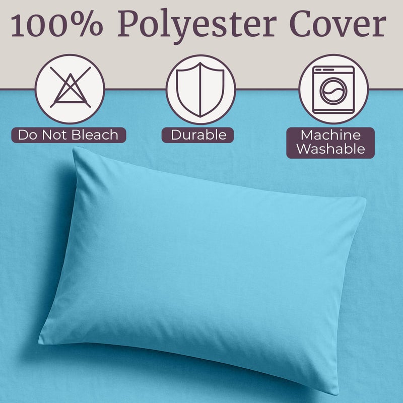Lavish Home Brushed Microfiber Sheet Set- 3 Piece Bed Linens-Fitted & Flat Sheets, Pillowcase-Wrinkle, Stain & Fade Resistant by Lavish Home (Twin XL, Light Blue) - Image 5