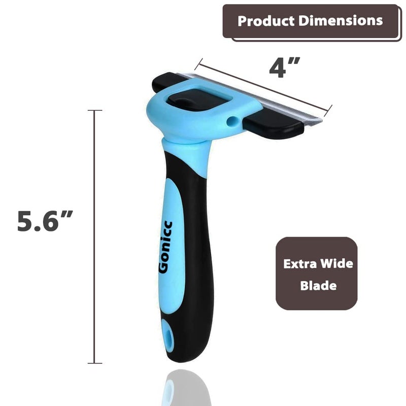 Gonicc PDT- 1001 Professional Pet De Shedding comb Tool Blue - Image 4