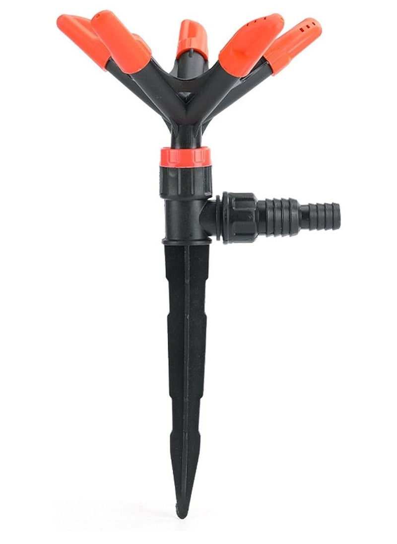 DubaiGallery Automatic Garden Sprinkler 360 ° Rotating Adjustable Round 5 Arm Lawn Water Sprinkler for Watering Garden Plants/Pipe Hose Irrigation Yard Water Sprayer  - Image 1