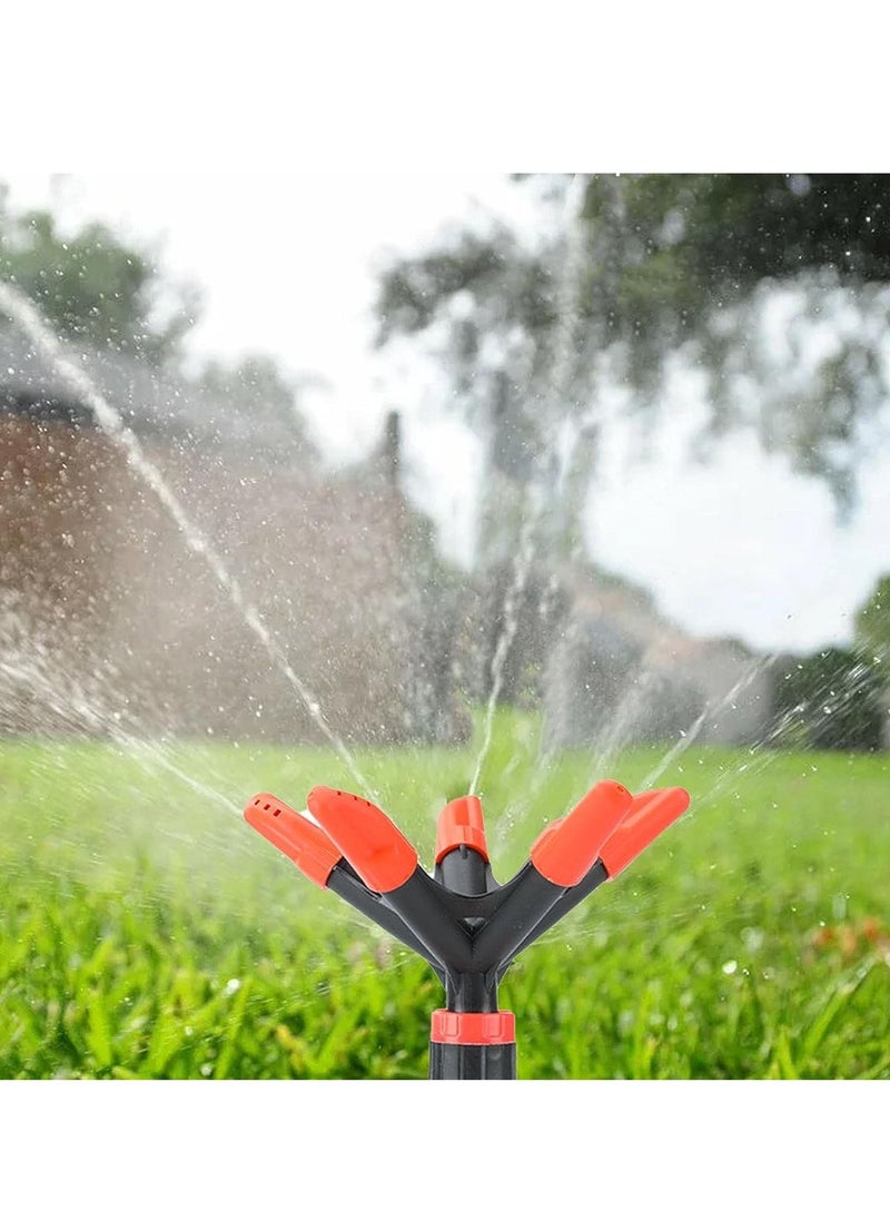 DubaiGallery Automatic Garden Sprinkler 360 ° Rotating Adjustable Round 5 Arm Lawn Water Sprinkler for Watering Garden Plants/Pipe Hose Irrigation Yard Water Sprayer  - Image 3