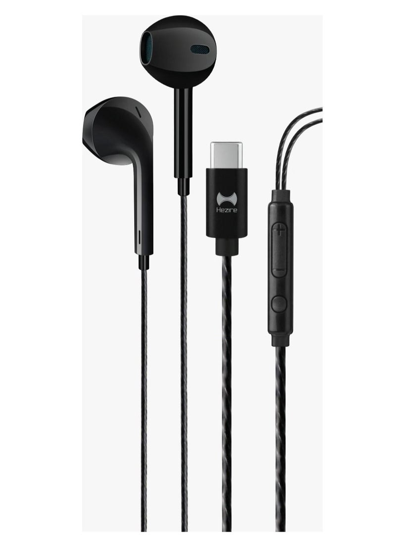 Hezire Hezire Wired Stereo Headset Type-C, Black 