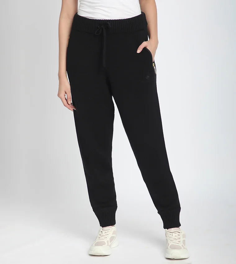 بيفرلي هيلز بولو كلوب بنطلون رياضي قطني نسائي بخصر متوسط