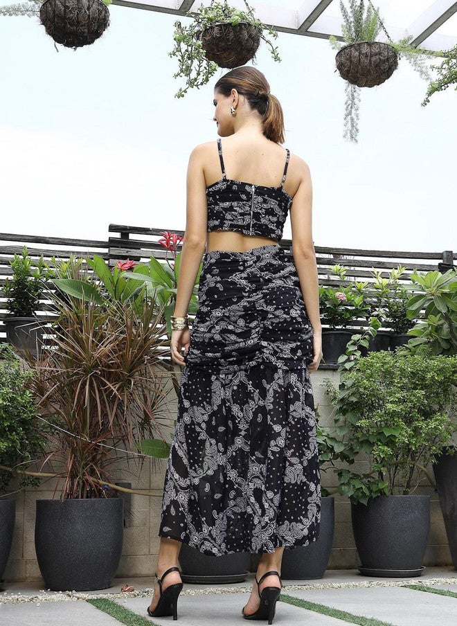 PlusS Black And White Printed Co-Ord Set For Women - Image 4