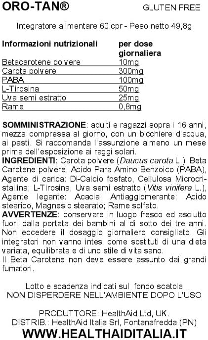 HealthAid OroTan Sun Tanning 60 Tablets - Image 3