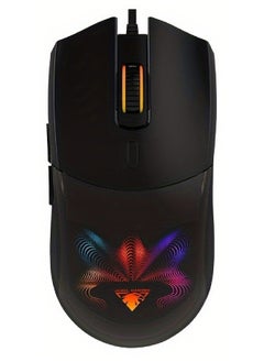 Gaming Mouse 7200 DPI Optical Sensor 6 Programmable Buttons  Mechanical Switches Rubber Side Grips Classic Black