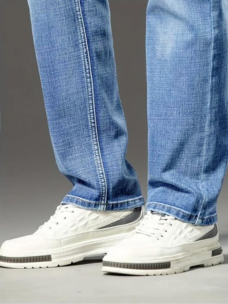 Ben Martin Men's Smart Fit Stretchable Jeans || Light Blue Mid-Rise Denim Pants with Whisker Wash || Premium Casual Wear Jean for Men || 5 Pocket Jean's for Men's – Size 36 (3) - Image 4