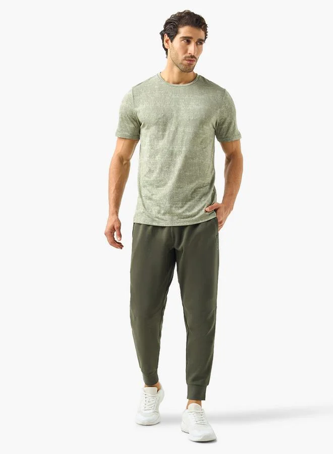 ADOT by Splash Panelled Joggers with Drawstring Closure and Pockets