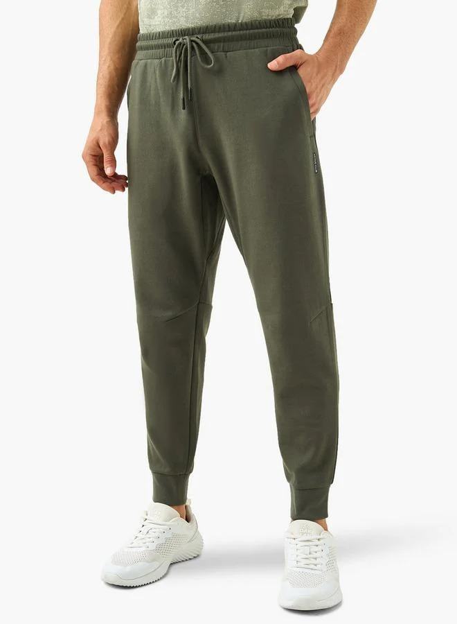 ADOT by Splash Panelled Joggers with Drawstring Closure and Pockets