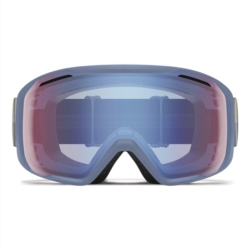 SMITH Blazer Snow Goggles – Adult Ski & Snowboarding Goggles with Carbonic-X Lens, Ventilation, Anti-Fog Performance & 100% UV Protection – for Men & Women – Granite Blue, Blue Sensor Mirror - Image 3