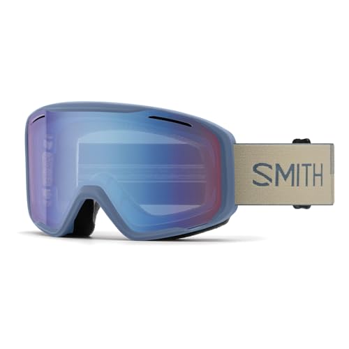 SMITH Blazer Snow Goggles – Adult Ski & Snowboarding Goggles with Carbonic-X Lens, Ventilation, Anti-Fog Performance & 100% UV Protection – for Men & Women – Granite Blue, Blue Sensor Mirror - Image 1