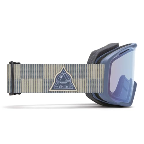 SMITH Blazer Snow Goggles – Adult Ski & Snowboarding Goggles with Carbonic-X Lens, Ventilation, Anti-Fog Performance & 100% UV Protection – for Men & Women – Granite Blue, Blue Sensor Mirror - Image 2