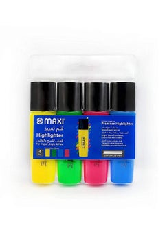 Maxi 4-Piece Premium Highlighter Set Multicolour  - Image 1