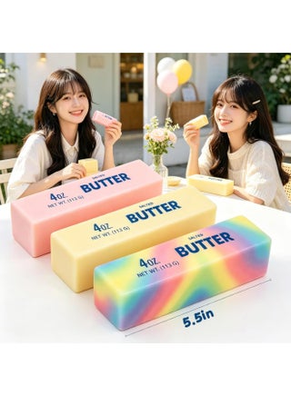 Butter Stick Fidget Toy, Slow Rebound Cute Butter Squeeze Stress Balls,Slow Rising Portable Squishy for Adults Anxiety & Stress Relief, Sensory Gifts for Office, Home - view 2