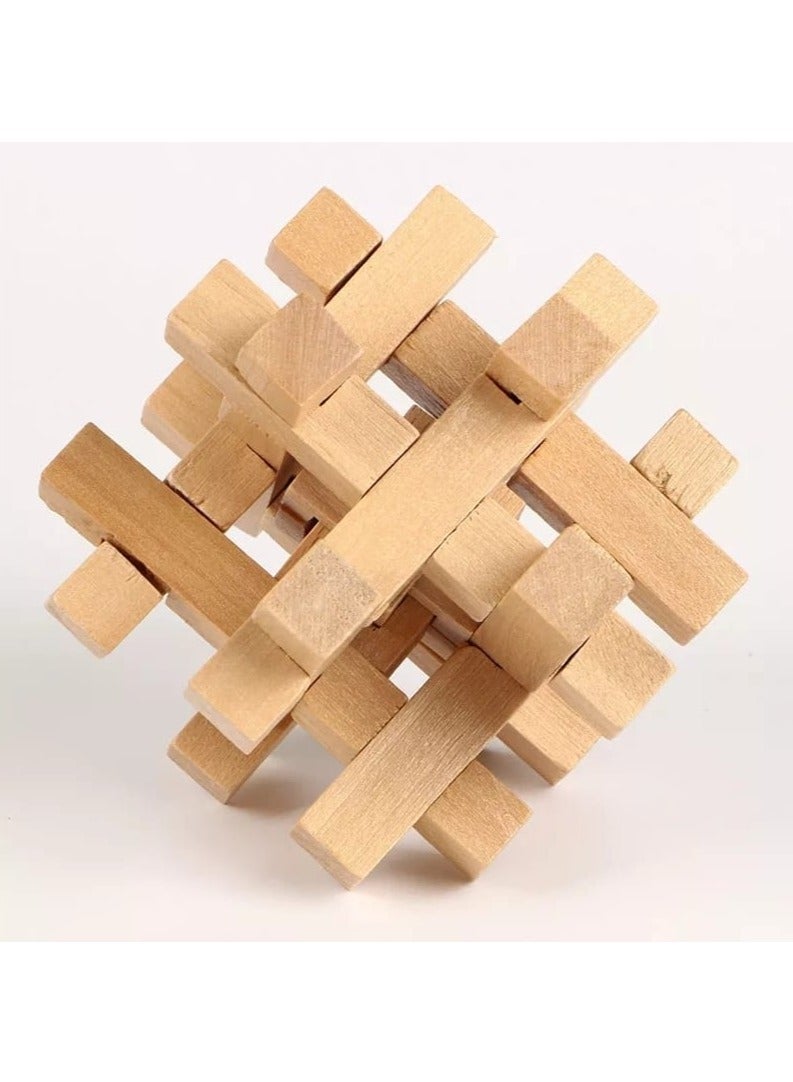 Wooden intelligence arrangement cube