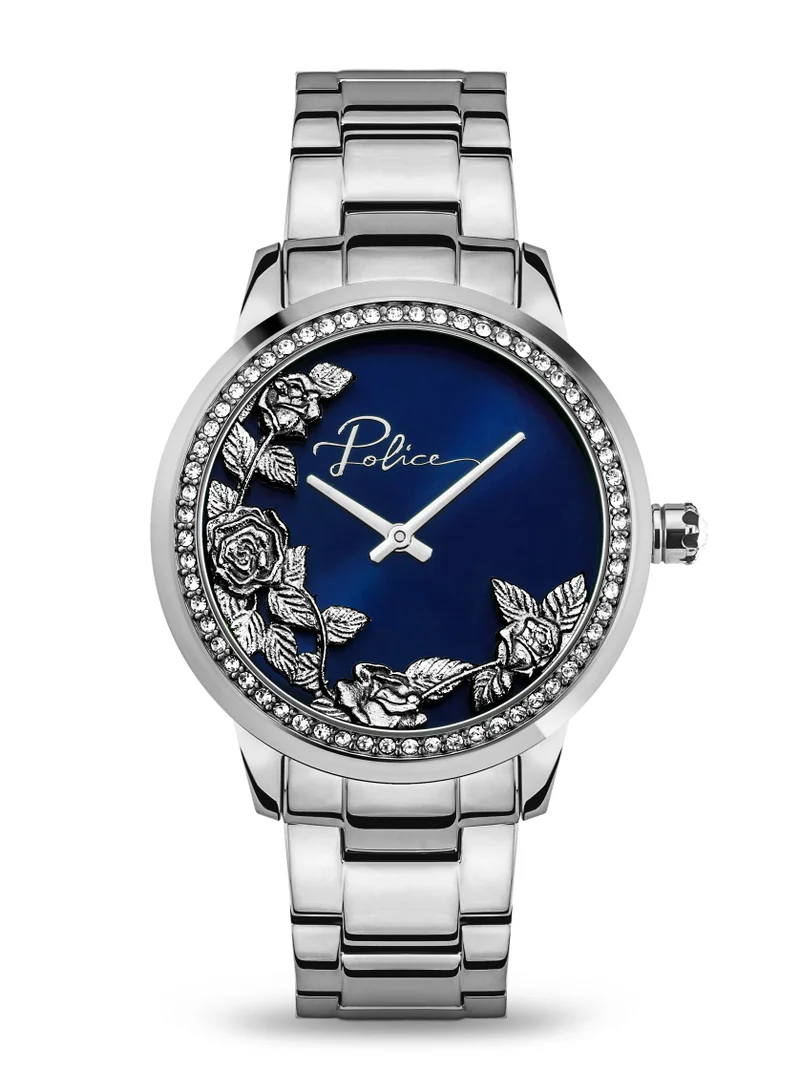 POLICE Camii Blue Dial Stainless Steel Bracelet Analog Watch for Women, 34mm
