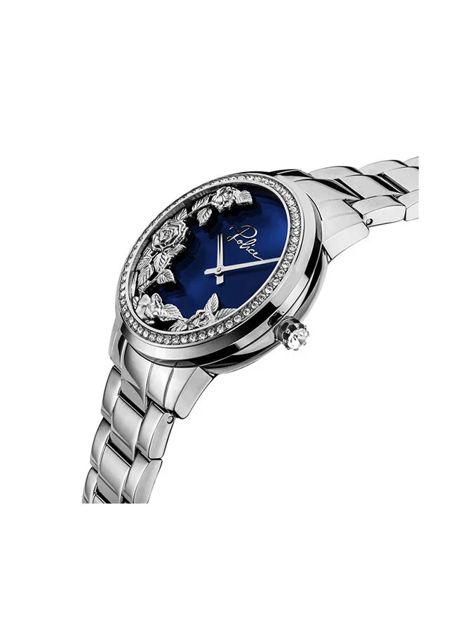 POLICE Analog Stainless Steel Wrist Watch PEWLG2202202 - 34mm -Silver
