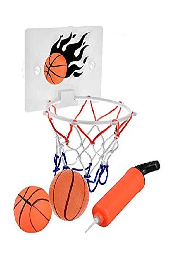 SEISSO حلقة كرة السلة الصغيرة SEISSO وكرة - لعبة تعليمية لتخفيف الضغط للأطفال في غرفة النوم والحمام والمرحاض والمكتب - Image 1