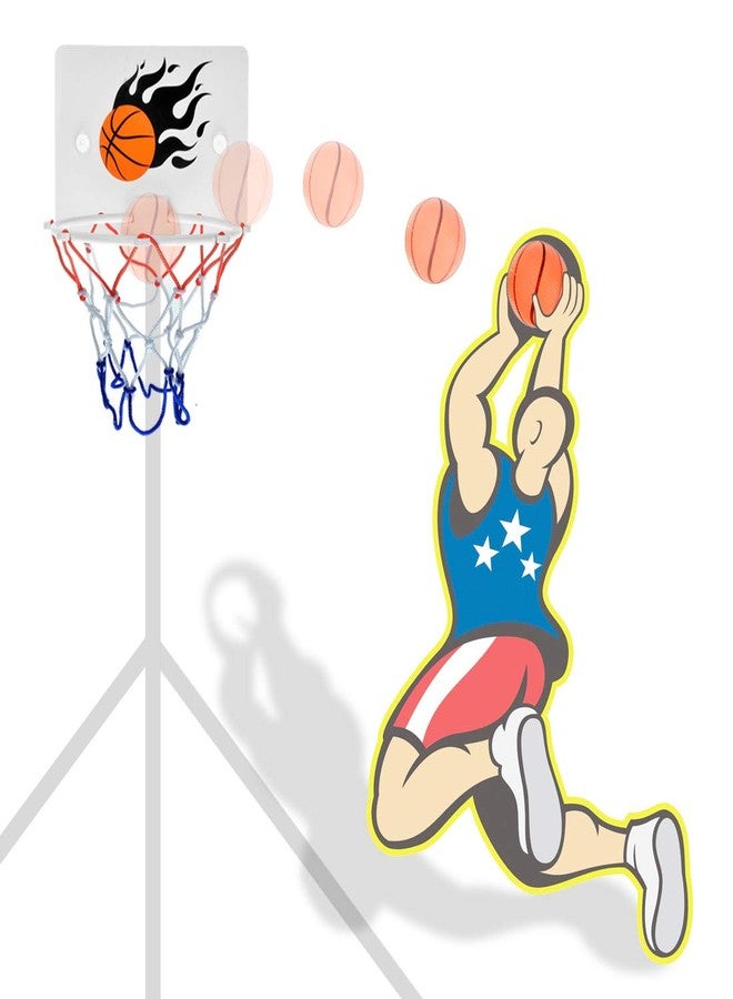 SEISSO حلقة كرة السلة الصغيرة SEISSO وكرة - لعبة تعليمية لتخفيف الضغط للأطفال في غرفة النوم والحمام والمرحاض والمكتب - Image 5