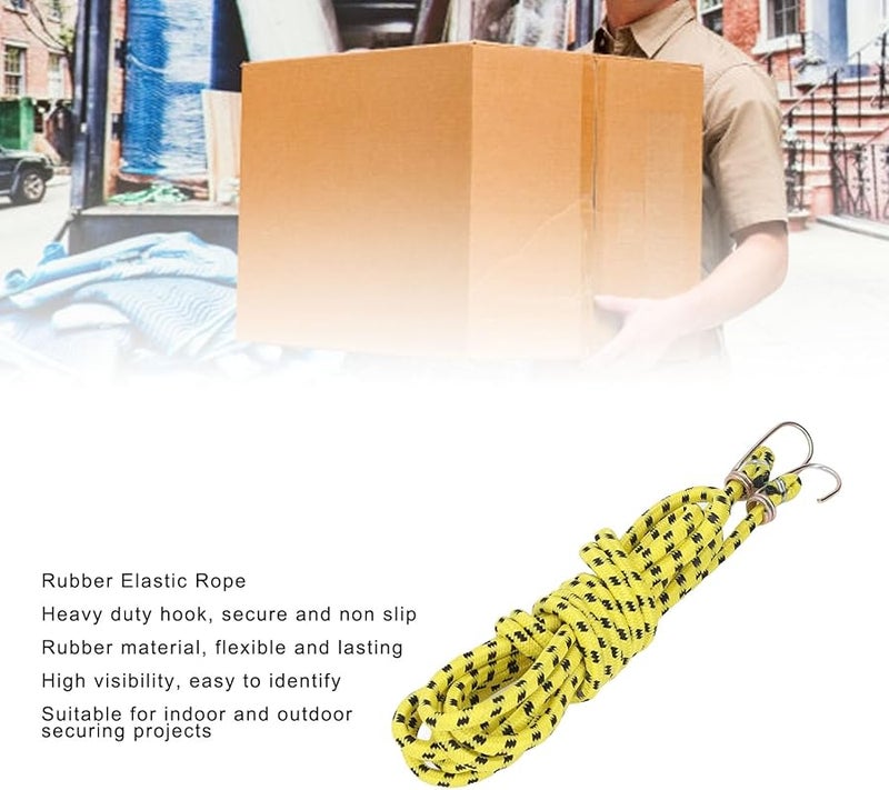 Heavy Duty Elastic Rope with Hook 3M Tie Down Stretch String for Binding Packaging Securing - Image 4