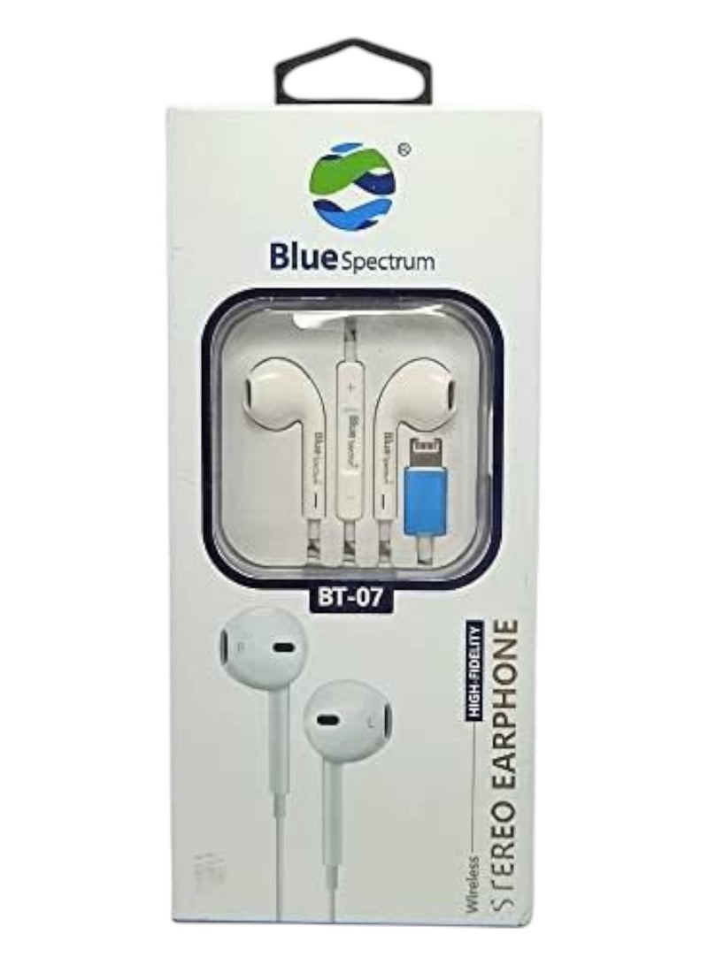 بلو سبيكترم سماعة داخل الاذن سلكي ستيريو بلو سبيكتروم B-07 مع ميكروفون بمنفذ لايتينيج متوافق مع هواتف ايفون