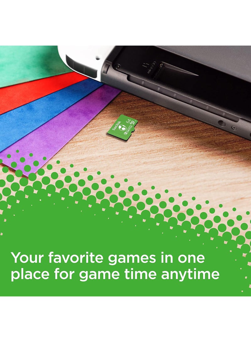 sandisk 64GB microSDXC-Card Licensed for Nintendo-Switch, Yoshi Edition Read speeds up to 100MB/s and write speeds up to 90MB/s - SDSQXAO-064G-GN6ZN 64 GB - Image 5